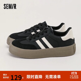 Semir女鞋德训鞋冬季休闲鞋运动鞋板鞋女SFYM233655 黑色 37