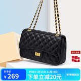 蔻一（Cnoles）包包女包高端女士单肩包链条斜挎包大容量小方包生日礼物送女友