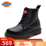 Dickies男士马丁靴时尚百搭工装靴舒适耐磨休闲高帮长靴男 黑色 42 