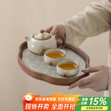 尚言坊汝窑茶壶一人用茶具套装带茶盘西施壶一壶二杯家用功夫泡茶壶