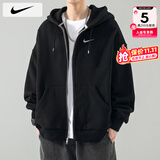 耐克（NIKE）外套男士 25冬季新款运动服装防风休闲衣连帽开衫卫衣透气夹克 柔软毛圈/全棉亲肤/晒图退5 S 【165】体重90~110斤左右