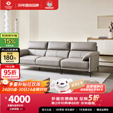 左右沙发现代简约客厅皮艺头层牛皮沙发DZY5161三人位【Z1012影青灰】