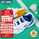 YONEX尤尼克斯羽毛球鞋yy基础款舒适亲子款青少年SHB101JRCR白/蓝34码