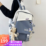 viney高中书包初中女大学生小学生4-6年级儿童ins韩版双肩包15.6英寸电脑背包大容量时尚潮流休闲旅行包高颜值轻便减压减负简约