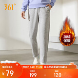 361°运动裤子女秋冬季跑步宽松加绒休闲裤直筒长裤卫裤662444701D