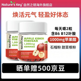 Nature's Key自然之钥美国品牌 苹果醋软糖60粒/瓶调节肠道便秘成人款便携健身 苹果醋软糖 60粒*2瓶 【好体态更自信】