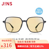 睛姿（JINS）防蓝光眼镜男女护目镜56%防蓝光辐射轻量大方框FPC22S253 97亚光黑色