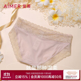 爱慕（Aimer）【商场同款】女士美棉KIKI棉质底裆蕾丝低腰三角裤AM221661 肤色 1条 L (170)