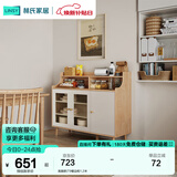 林氏家居餐边柜北欧现代简约客厅茶水柜家用多功能收纳储物碗柜实木脚 高脚款|T9餐边柜1.2米