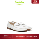 SAM EDELMAN山姆爱德曼秋英伦多色平底皮鞋软皮踩跟豆豆单鞋乐福鞋女LORENZO 白色（羊皮革） 38 /美码7.5M