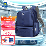 乐同书包人体工学儿童护脊书包 小学生书包双肩加厚S肩带简约轻便分层 中童4-6年级 | 棕蓝色