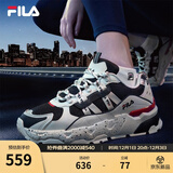 FILA 斐乐TREK老爹鞋男鞋新款休闲鞋时尚复古运动鞋跑鞋  白芦笋/浆果蓝-WD 40