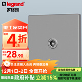 罗格朗（LEGRAND）开关插座逸景深砂银灰色86型面板清单报价 普通电视TV 弱电类