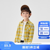 巴拉巴拉童装儿童衬衫2025女童男童上衣格纹衬衣春装亲子百搭209125102201