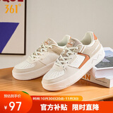 361°运动女鞋冬季学生复古厚底增高小白休闲板鞋子女682116601F-9