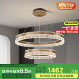 佼佼者（JIAOJIAOZHE）轻奢吊灯智能客厅吊灯现代简约餐厅灯大气新款双圈圆形主厅灯具