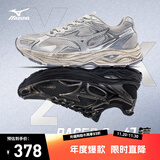 美津浓（MIZUNO）男女跑步运动休闲鞋缓震透气网面拼接RACER S 1.0 18/脏脏银 36.5