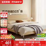 全友家居现代简约高箱储物收纳床主卧1.8米x2米双人大床家具政府补贴 【原木色 | 高脚】单床 1.5x2米【爆款+性价比超高】