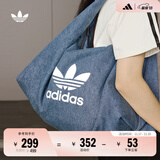 adidas「云朵包」牛仔风大容量运动挎包女子阿迪达斯官方三叶草 制服蓝 NS