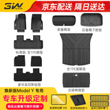 3W适用于特斯拉焕新版ModelY专用TPE汽车脚垫标准六件套