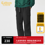 卡宾男装 宽松伞兵裤加绒2024秋冬新款休闲裤卡扣工装直筒裤Y 煤黑色01 M /170/48