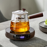 忆壶茶（YIHUTEA） 茶壶玻璃泡茶壶侧把过滤煮茶壶加厚耐热电陶炉烧水壶养生煮茶器 【轻薄造型】700ML壶+1500瓦木纹炉