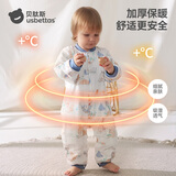 贝肽斯婴儿衣服夹棉连体衣秋冬加厚保暖新生幼儿宝宝冬季外出棉服