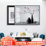 墨派（Mopai）电表箱装饰画免打孔现代简约轻奢配电箱推拉式遮挡画网络线挂画 富贵平安 液压55*45 遮盖电表箱45长x35高