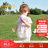 巴拉巴拉宝宝短袖t恤婴儿女童上衣2025夏装甜美网纱拼接时髦209225117004