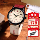 迪士尼（Disney）手表男初高中学生个性复古帆布带石英表青少年防水手表MK-12149R