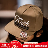 马登工装 美式复古字母刺绣棒球帽街头嘻哈鸭舌帽硬顶平檐帽子男女 卡其色 均码 57-60cm