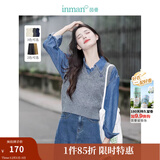 茵曼（INMAN）针织马甲女老钱风V领薄冬季学院风内搭毛衣 苍灰色 M