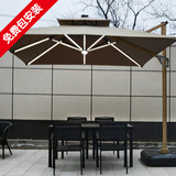 莫 家户外桌椅塑木室外组合咖啡桌椅庭院桌椅桌椅喝茶餐桌铝合金桌椅 4+120cm桌+2.5米太阳能伞