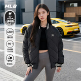 MLB官方 男女情侣防泼水轻薄款棒球服鹅绒羽绒服冬季新款DJV41 纽约洋基队/黑色 L (175/96A 建议体重约65-75KG)