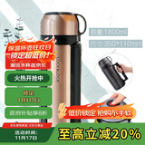 乐扣乐扣（LOCK&LOCK）保温壶304不锈钢保温保冷水壶户外露营旅行壶1.8L金色