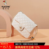 啄木鸟（TUCANO）包包女款2025年单肩包小香风菱格链条斜挎包实用生日礼物送女友