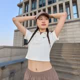 耐克(NIKE)女短袖T恤 POLO衫 运动休闲 简约时尚 DV7885-133白M