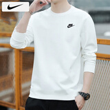 耐克（NIKE）长袖T恤男士 25冬季新款运动服装圆领休闲外套针织套头衫透气卫衣 AR5194-100/晒图退5 M 【170】体重110~130斤左右