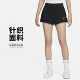耐克（NIKE）女运动短裤 夏季 针织超短裤 三分裤 时尚百搭 DV7863-010 黑 S