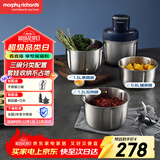 摩飞电器（Morphyrichards）绞肉机 家用套娃绞馅机碎肉机 电动多功能辅食料理机打蒜搅拌机 不锈钢三碗 MR9401A