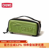 CHUMS洽洽鸟硬壳包户外收纳包露营野营多功能休闲相机镜头手提包带隔板 S码-绿色CH62-2182-M103 OS（不带肩带）