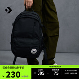 匡威（Converse）官方 Straight Edge男女休闲简约双肩包书包10021138 10021138-A01/黑色 OSFA