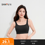 三福 薄杯无钢圈文胸 无缝套头轻运动固定杯小背心内衣女479126 黑色 75B