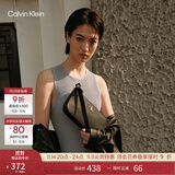 Calvin Klein时尚腋下包礼物通勤洋气包包金属字母拉链CK女包单肩法棍包DH3237 UB1-太空黑 OS