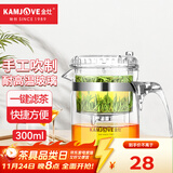 金灶（KAMJOVE）玻璃茶壶 按压式飘逸杯 茶水壶玻璃茶具 茶水分离杯泡茶器泡茶壶 TP-140/300ml容量