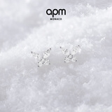 APM Monaco蝴蝶银耳钉女首饰耳钉简约气质时尚礼物送女友