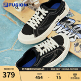 FILA FUSION斐乐女鞋帆布鞋女 低帮板鞋POP轻质帆布鞋休闲运动鞋女 黑-BK 36.5