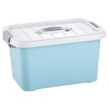 凡高（VENGO）桌面收纳盒 收纳箱 家用手提塑料整理箱储物箱 小号15L 蓝色
