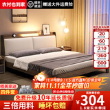 澹雅 床 实木床双人床软包床现代简约欧式轻奢储物主卧大床 实木单床【店长推荐】活动款 1.2m*2.0m