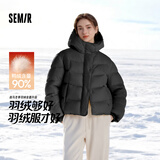 森马（Semir）羽绒服女90绒子中长款显瘦龟背廓形25冬通勤厚外套109725113002